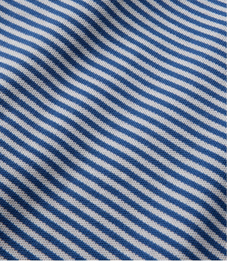 Men's Premium Double L® Polo, Banded Short-Sleeve Without Pocket Stripe L.L.Bean New