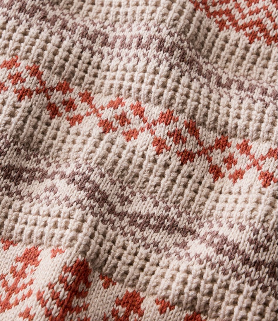 Men's L.L.Bean Organic Cotton Waffle Sweater, Crewneck, Fair Isle L.L.Bean Classic
