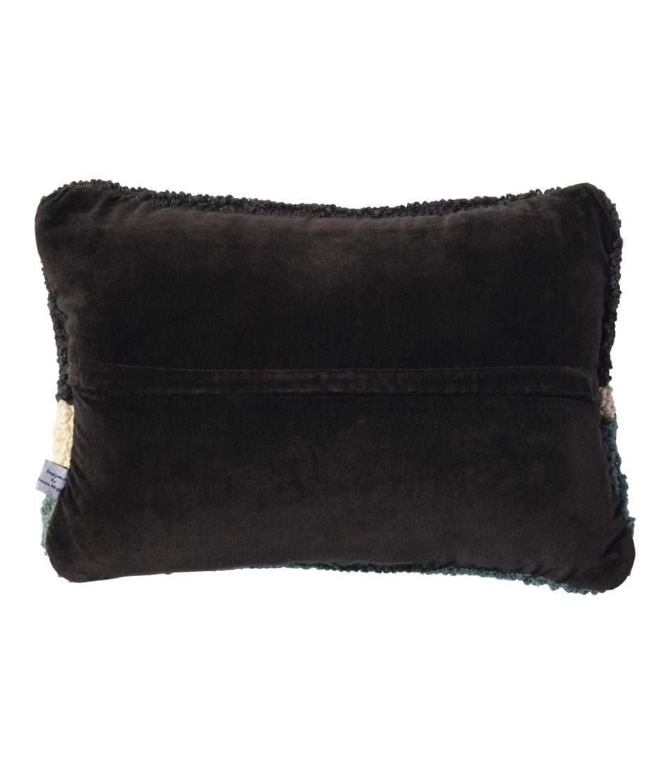 Wool Hooked Throw Pillow, Winter Woods, 12" x 18" L.L.Bean Popular