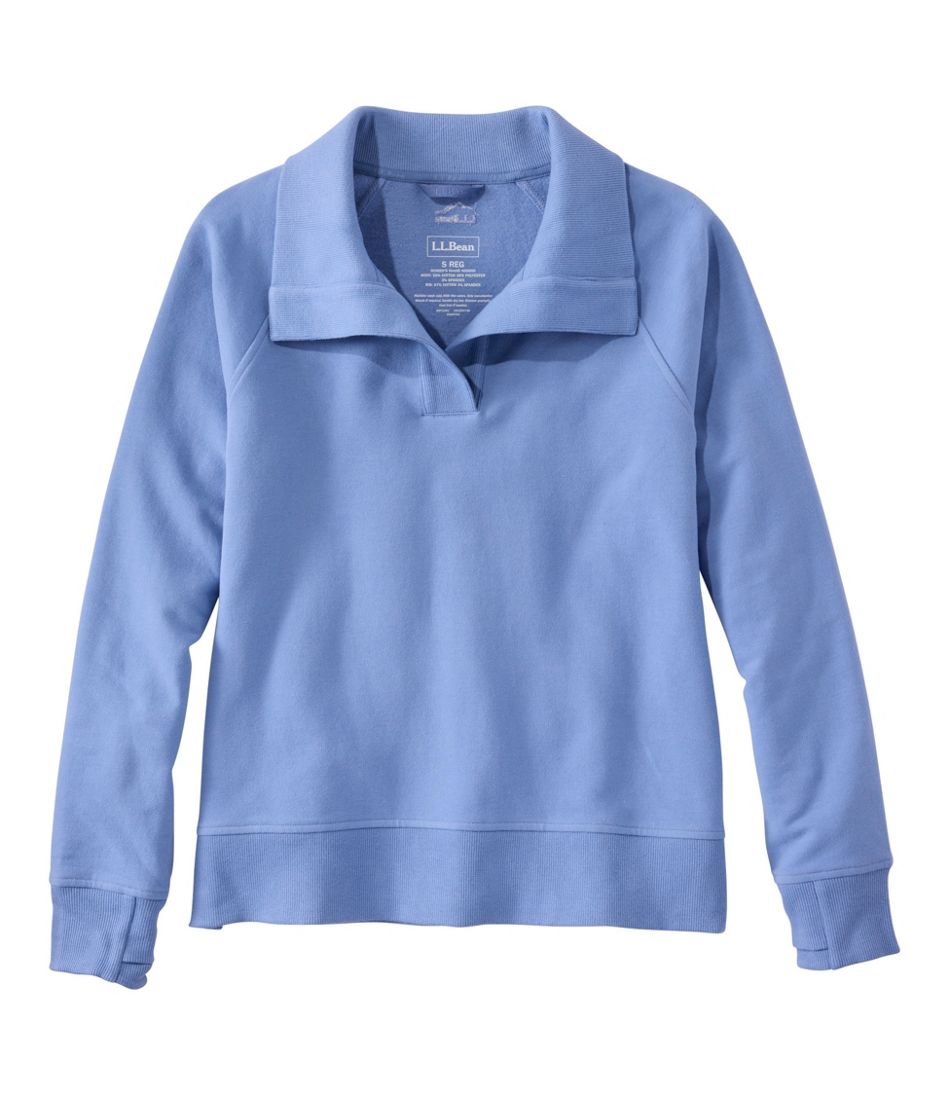 Women's Bean's Cozy Splitneck Pullover Sweatshirt L.L.Bean Classic