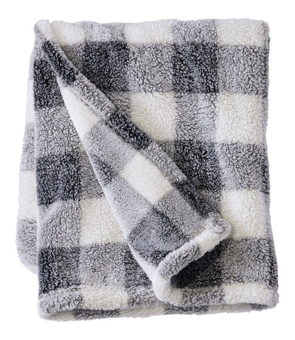 Cozy Plush Throw, Plaid L.L.Bean New