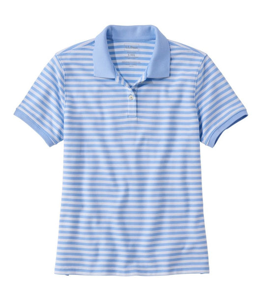 Women's Premium Double L Polo, Short-Sleeve Relaxed Fit Stripe L.L.Bean Popular