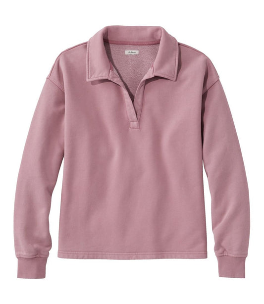 Women's Sunwashed Sweats, Splitneck Polo L.L.Bean Premium