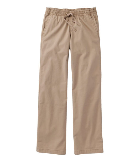 Lakewashed Pull-on Chinos, Mid-Rise Wide-Leg L.L.Bean Popular