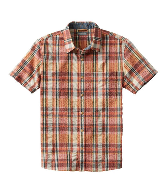 Men's Signature Seersucker Madras Shirt, Slightly Fitted, Short-Sleeve L.L.Bean Essential