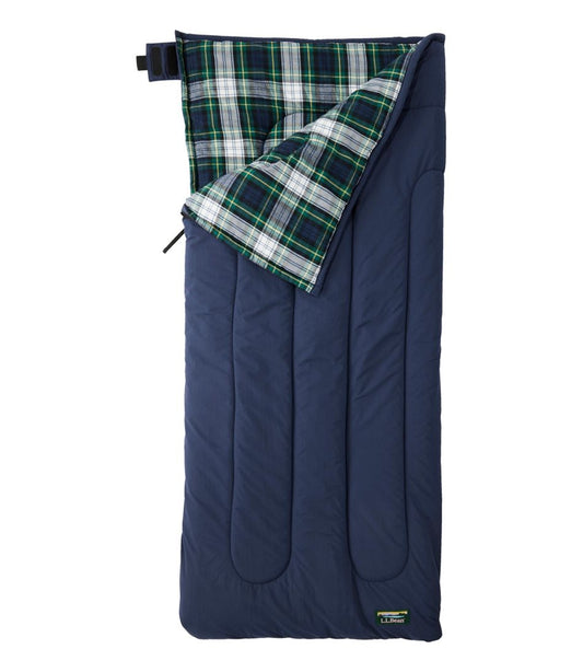 Kids' L.L.Bean Flannel Lined Camp Sleeping Bag, 40° L.L.Bean Value