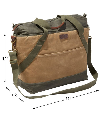 Insulated Waxed-Canvas Tote, Large L.L.Bean Value