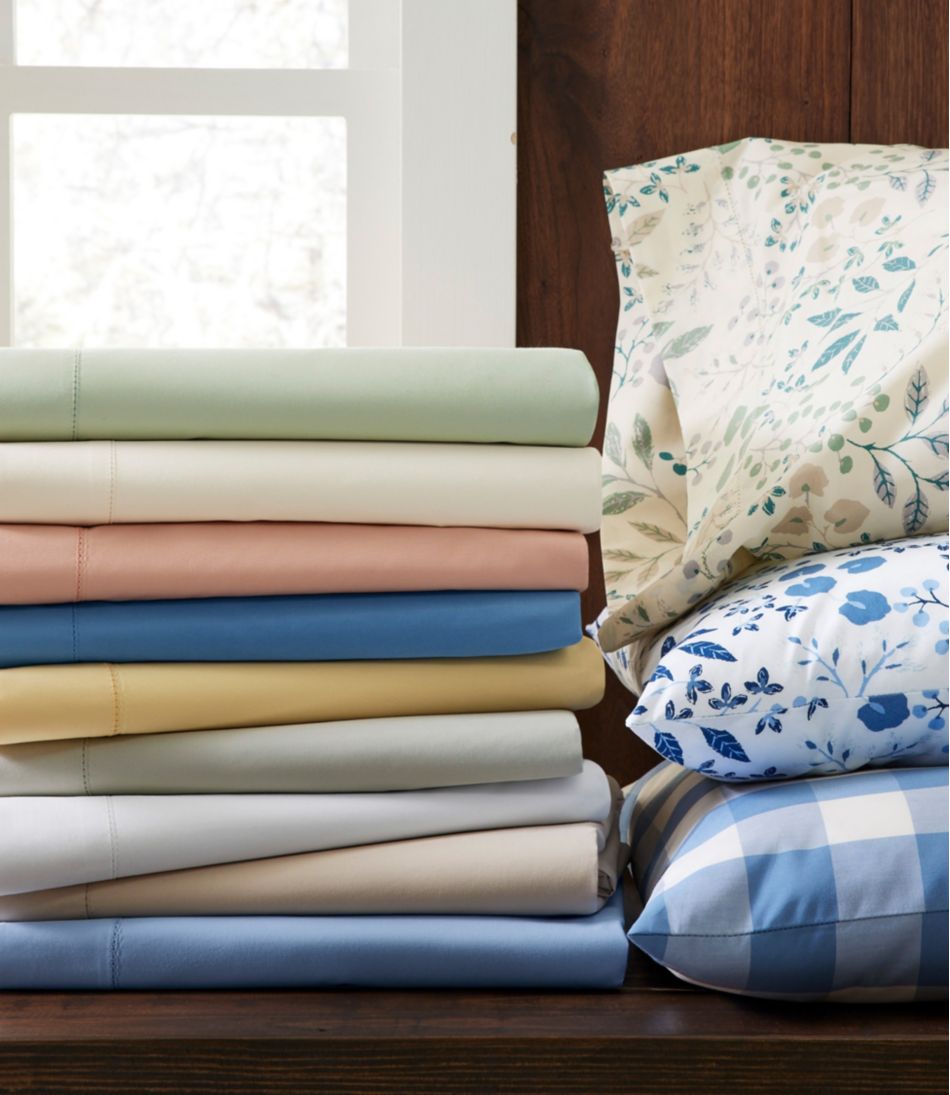 280-Thread-Count Pima Cotton Percale Sheet, Flat L.L.Bean Recommended