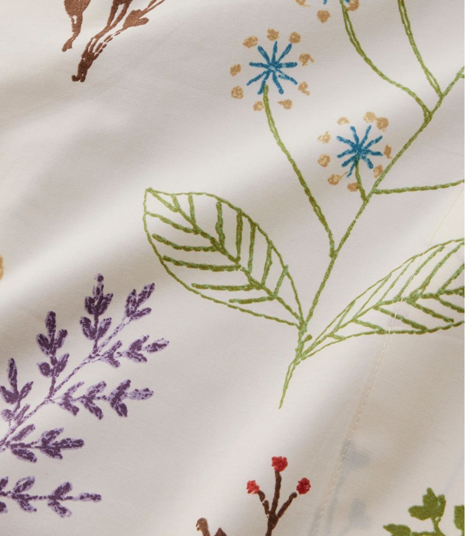 Botanical Floral Percale Sheet Collection L.L.Bean Essential