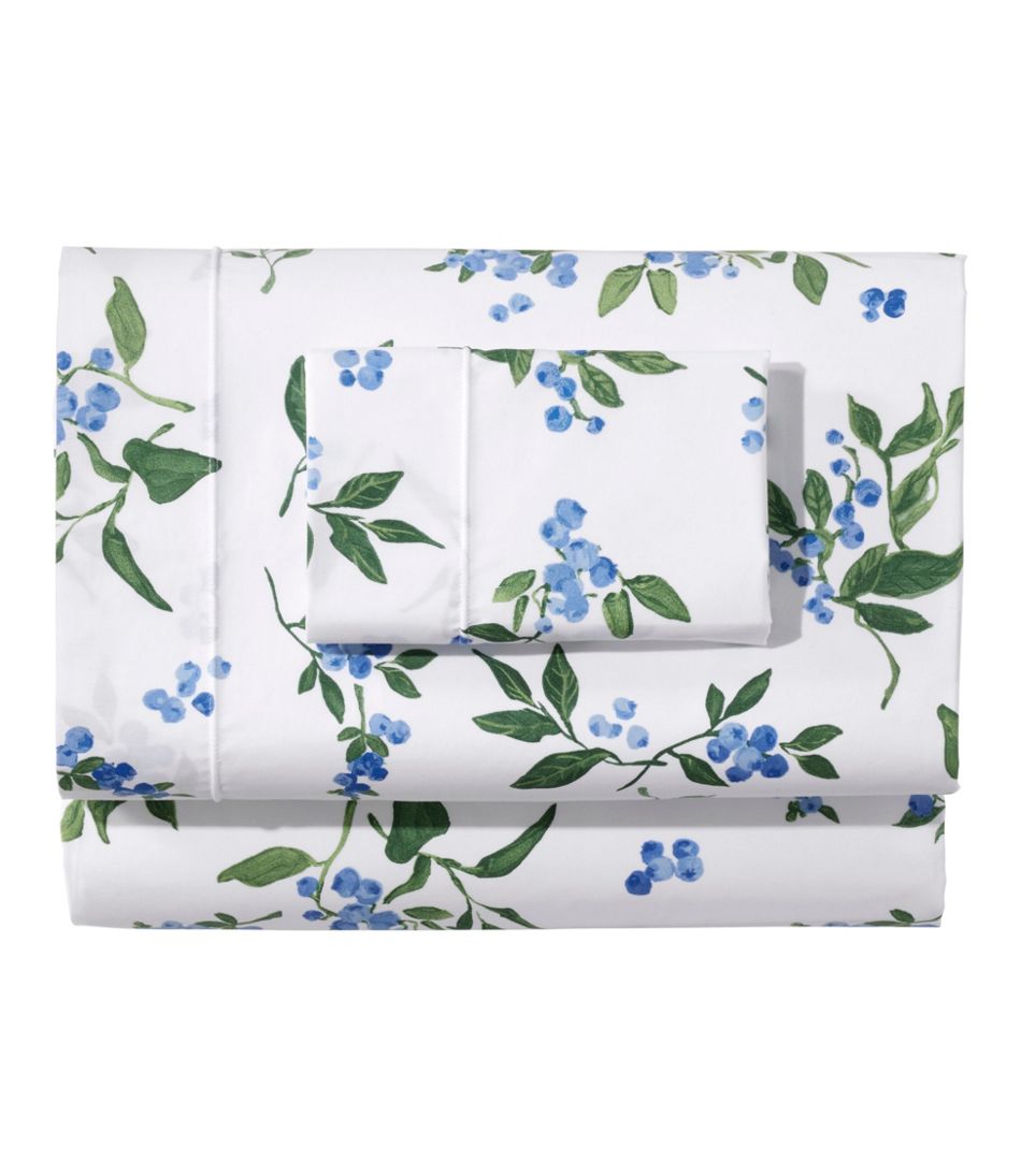 Jess Franks Blueberry Print Percale Sheet Set Collection L.L.Bean Premium