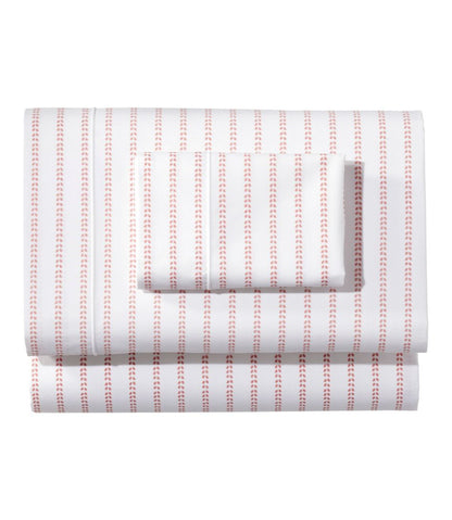 Sunwashed Percale Sheet Collection, Stripe Leaf L.L.Bean Featured