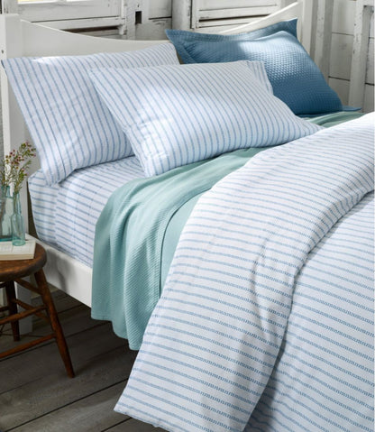 Sunwashed Percale Sheet Collection, Stripe Leaf L.L.Bean Featured