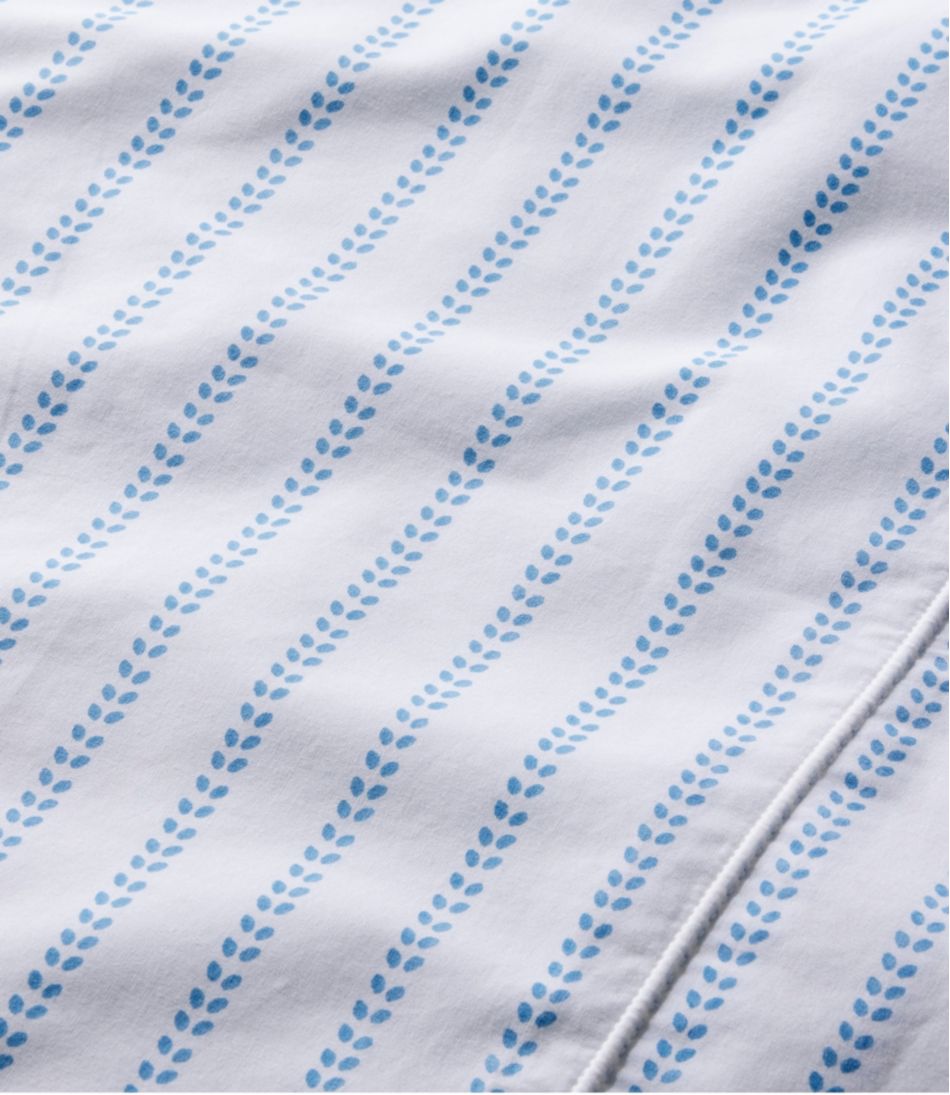 Sunwashed Percale Sheet Collection, Stripe Leaf L.L.Bean Featured
