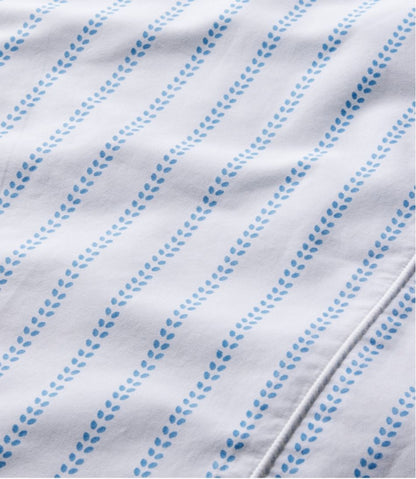 Sunwashed Percale Sheet Collection, Stripe Leaf L.L.Bean Featured