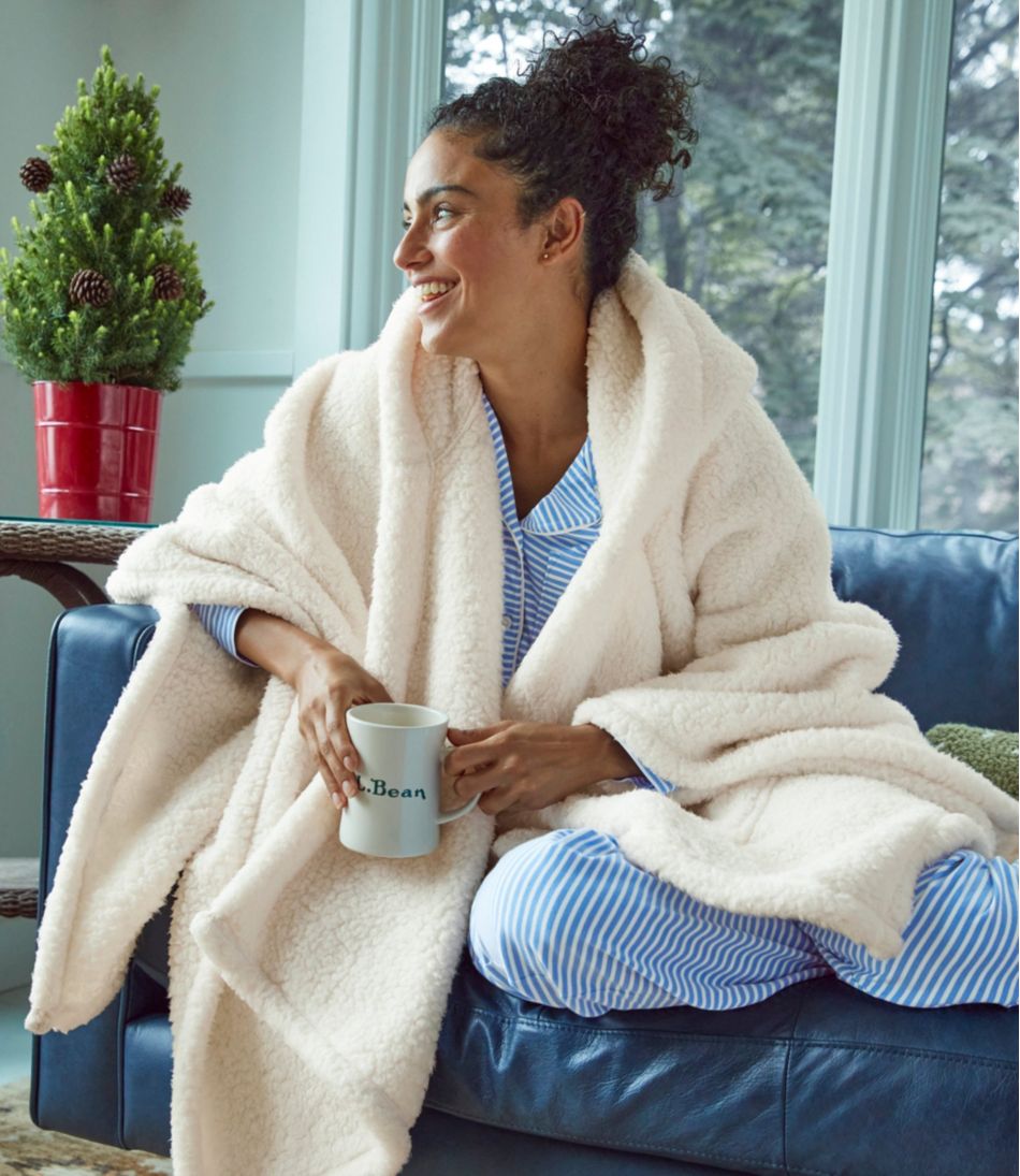 Cozy Sherpa Wearable Throw L.L.Bean Popular
