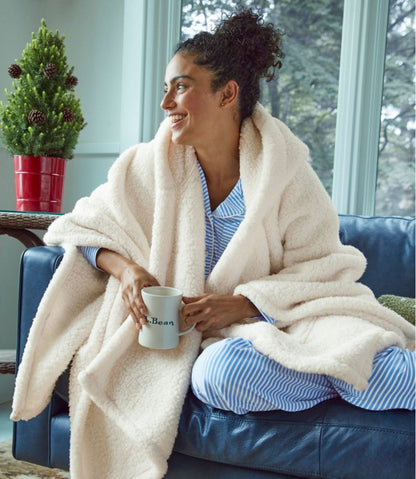 Cozy Sherpa Wearable Throw L.L.Bean Popular