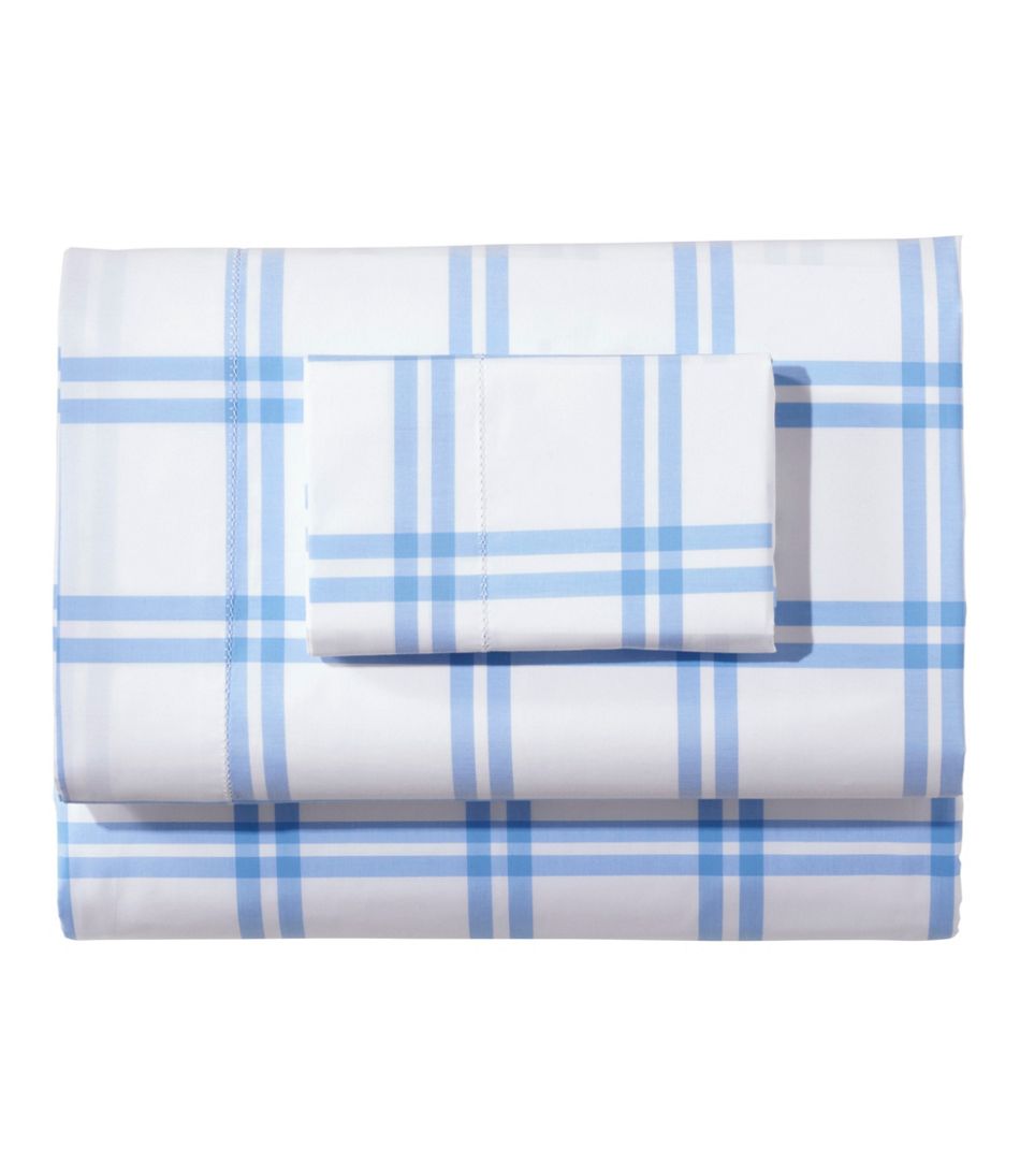 280-Thread-Count Pima Percale Sheet Collection, Windowpane L.L.Bean Top Pick