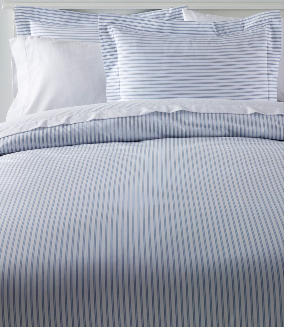 Premium Egyptian Percale Comforter Cover Collection, Stripe L.L.Bean Everyday