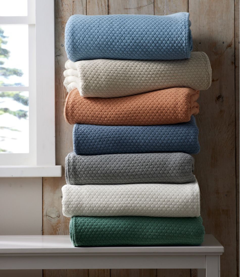 Organic Honeycomb Matelassé Bedspread L.L.Bean Popular