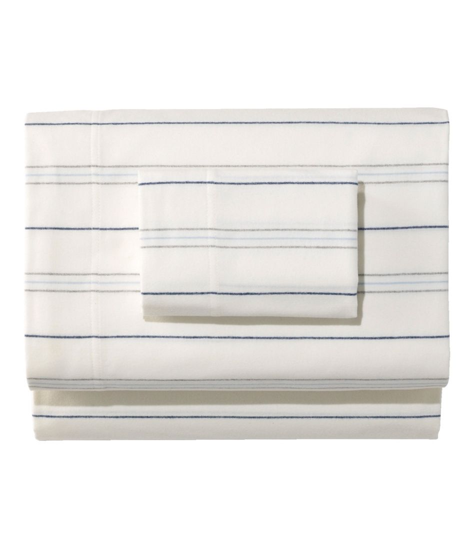 Organic Flannel Sheet Collection, Stripe L.L.Bean Value