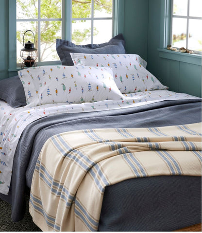 Maine Twill Blanket, Stripe L.L.Bean Premium