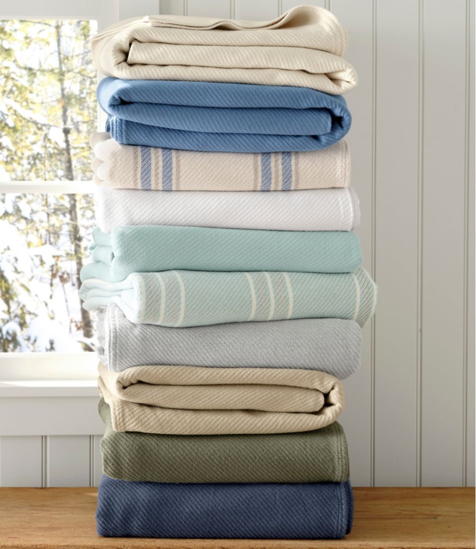 Maine Twill Blanket, Stripe L.L.Bean Premium