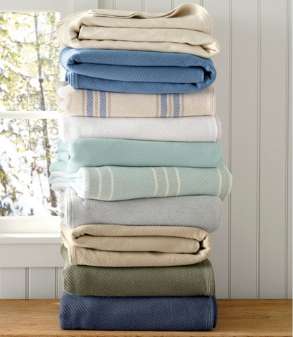 Maine Twill Blanket, Stripe L.L.Bean Premium