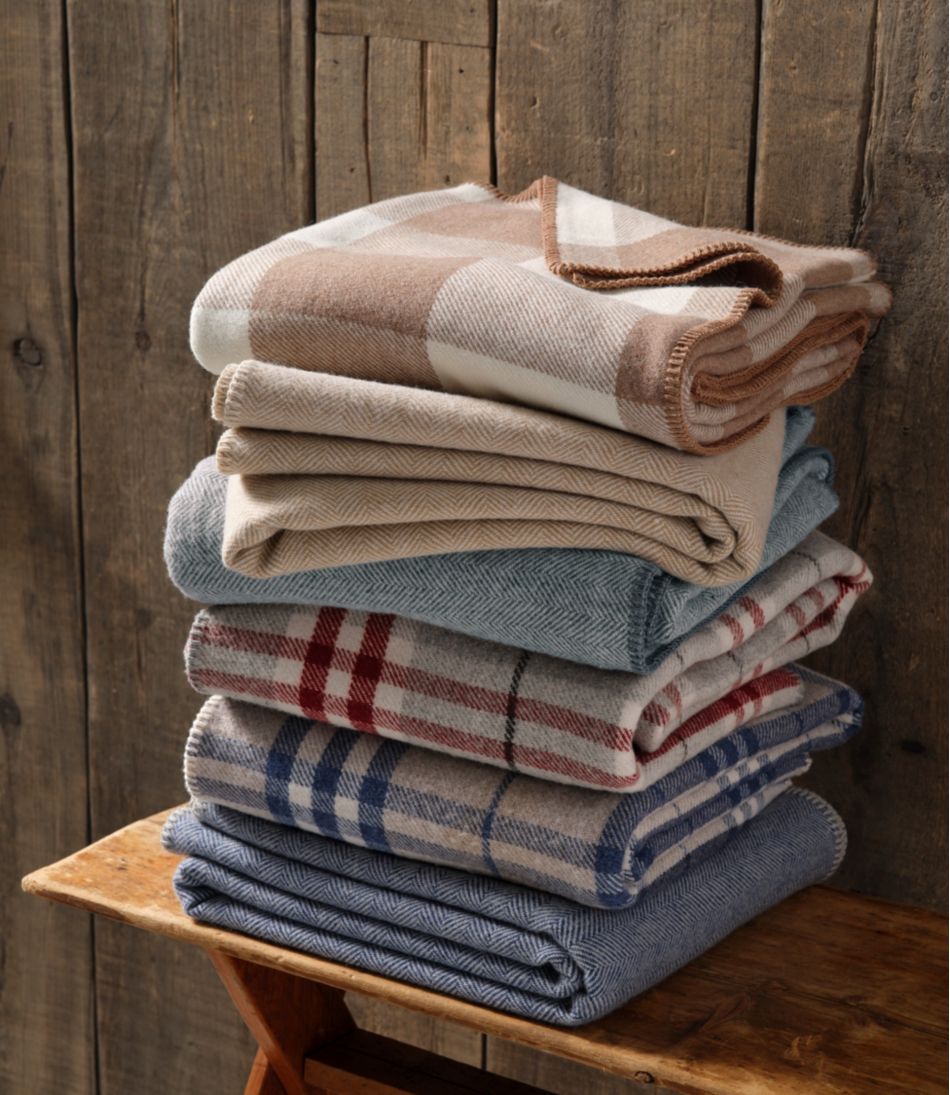 Washable Wool Blanket, Plaid L.L.Bean Classic