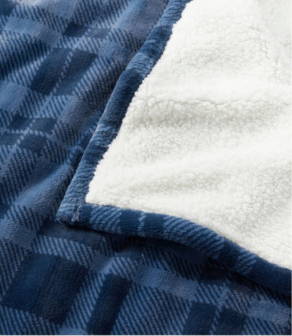Wicked Plush Sherpa Throw, Plaid L.L.Bean Essential