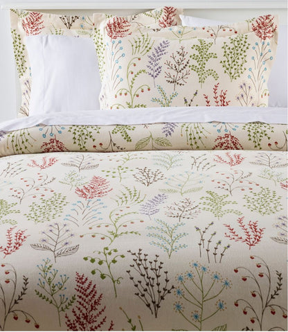 Botanical Floral Flannel Comforter Cover Collection L.L.Bean Value