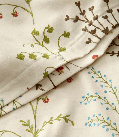 Botanical Floral Flannel Comforter Cover Collection L.L.Bean Value