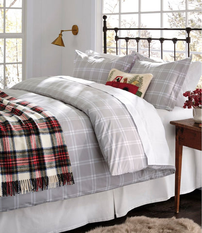 L.L.Bean Washable Wool Throw, Plaid 54" x 60" L.L.Bean Premium