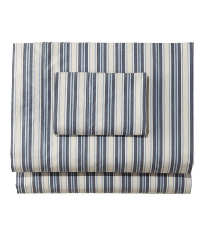 Sunwashed Percale Sheet Collection, Stripe L.L.Bean New