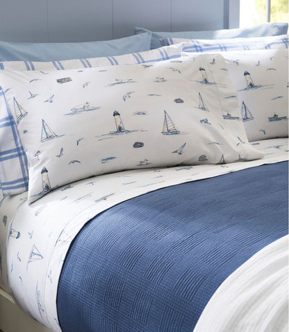 Nautical Boats Percale Sheet Collection L.L.Bean Value
