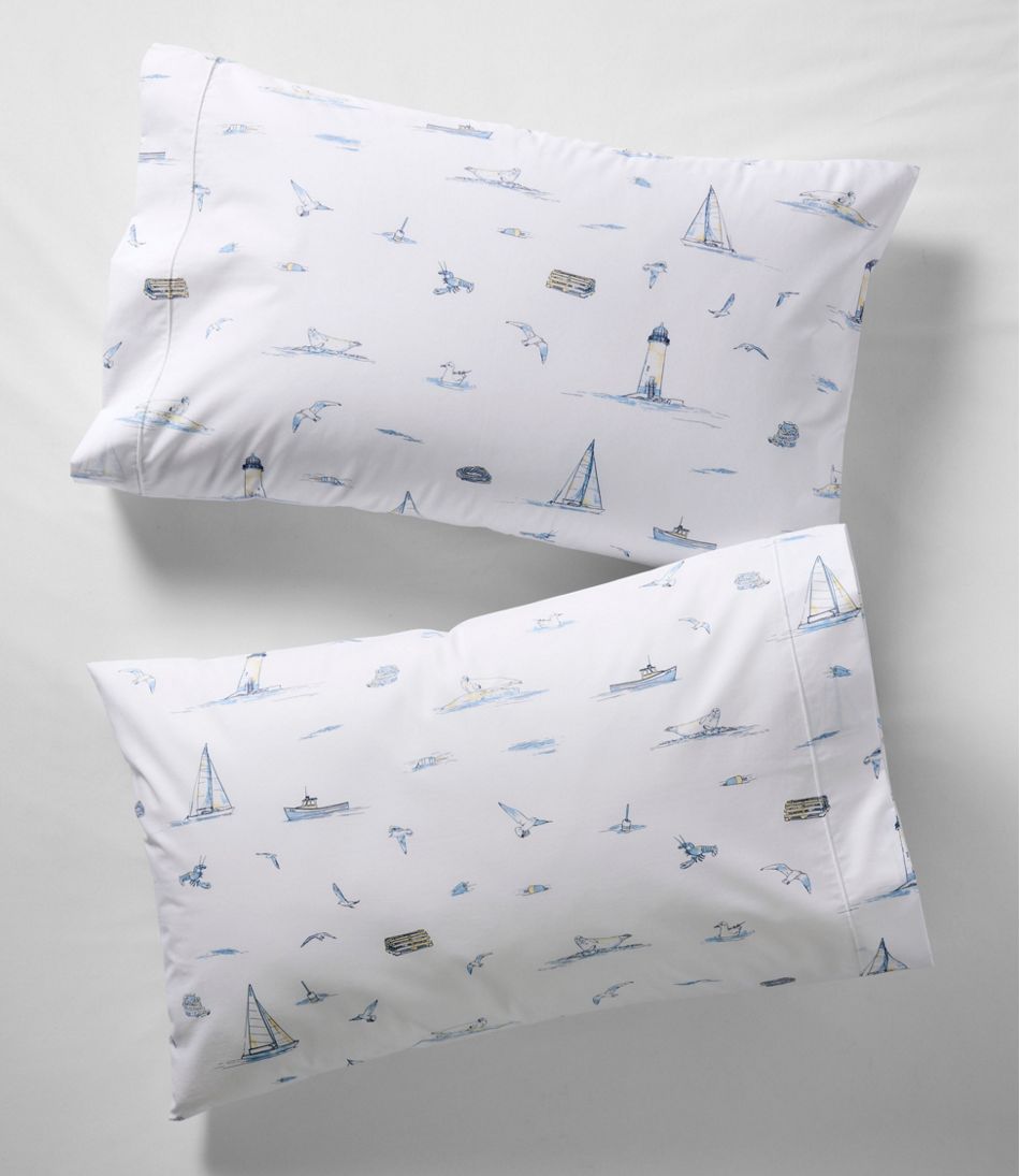 Nautical Boats Percale Sheet Collection L.L.Bean Value
