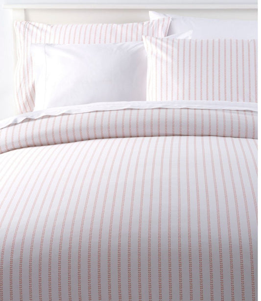 Sunwashed Percale Comforter Cover, Stripe Leaf L.L.Bean Featured