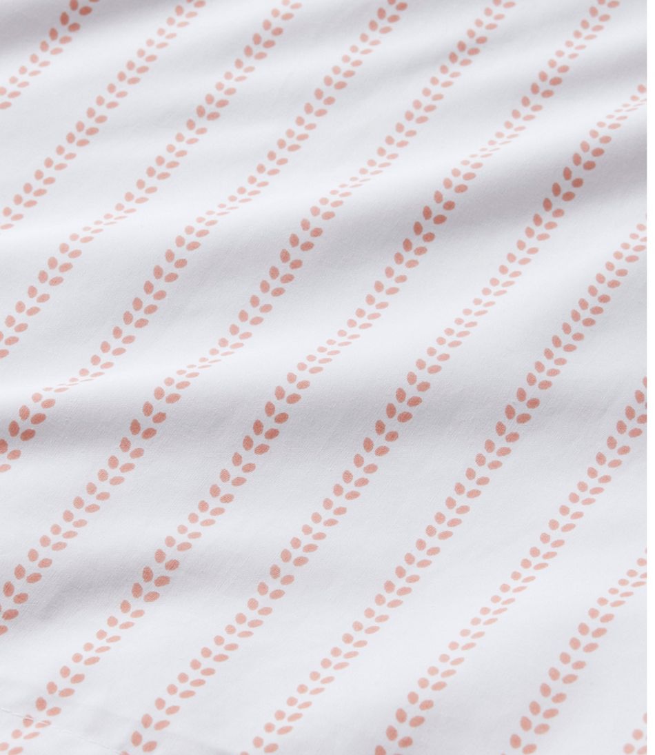Sunwashed Percale Comforter Cover, Stripe Leaf L.L.Bean Featured