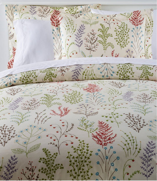 Botanical Floral Percale Comforter Cover Collection L.L.Bean Recommended