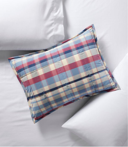 Ultrasoft Cotton Comforter Sham, Plaid L.L.Bean New