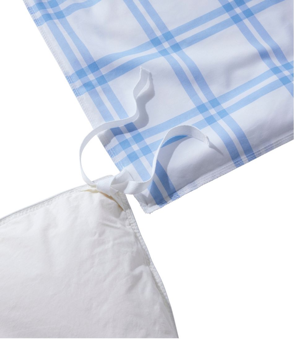 280-Thread-Count Pima Cotton Percale Comforter Cover Collection, Windowpane L.L.Bean Featured