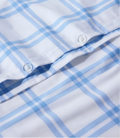 280-Thread-Count Pima Cotton Percale Comforter Cover Collection, Windowpane L.L.Bean Featured