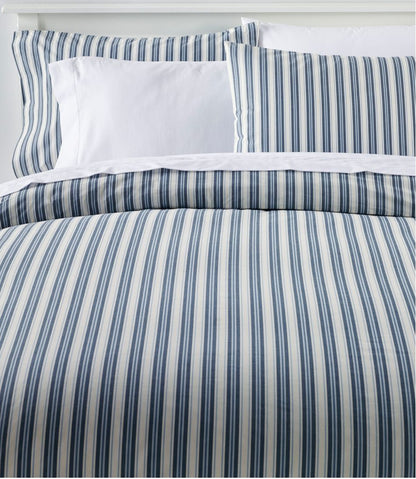 Sunwashed Percale Comforter Cover, Stripe L.L.Bean Popular