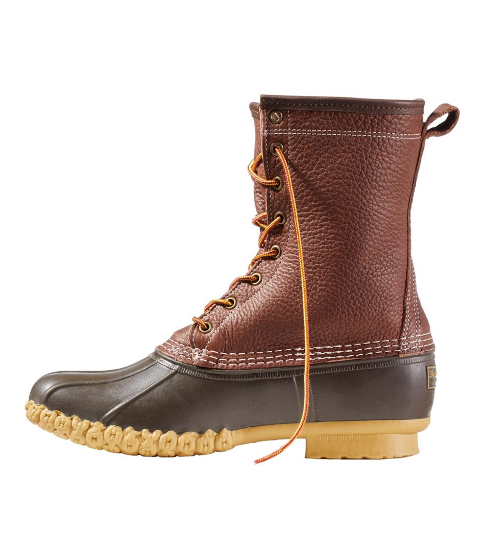Men's Bean Boots, 10" Shearling-Lined Tumbled Leather L.L.Bean Classic