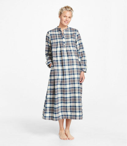 Women's Scotch Plaid Flannel Nightgown L.L.Bean Classic