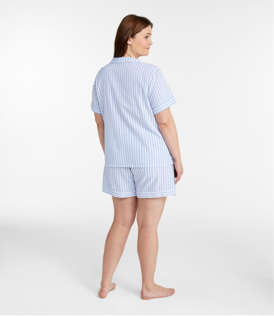 Women's Bean's Seacoast Seersucker Short Set L.L.Bean New
