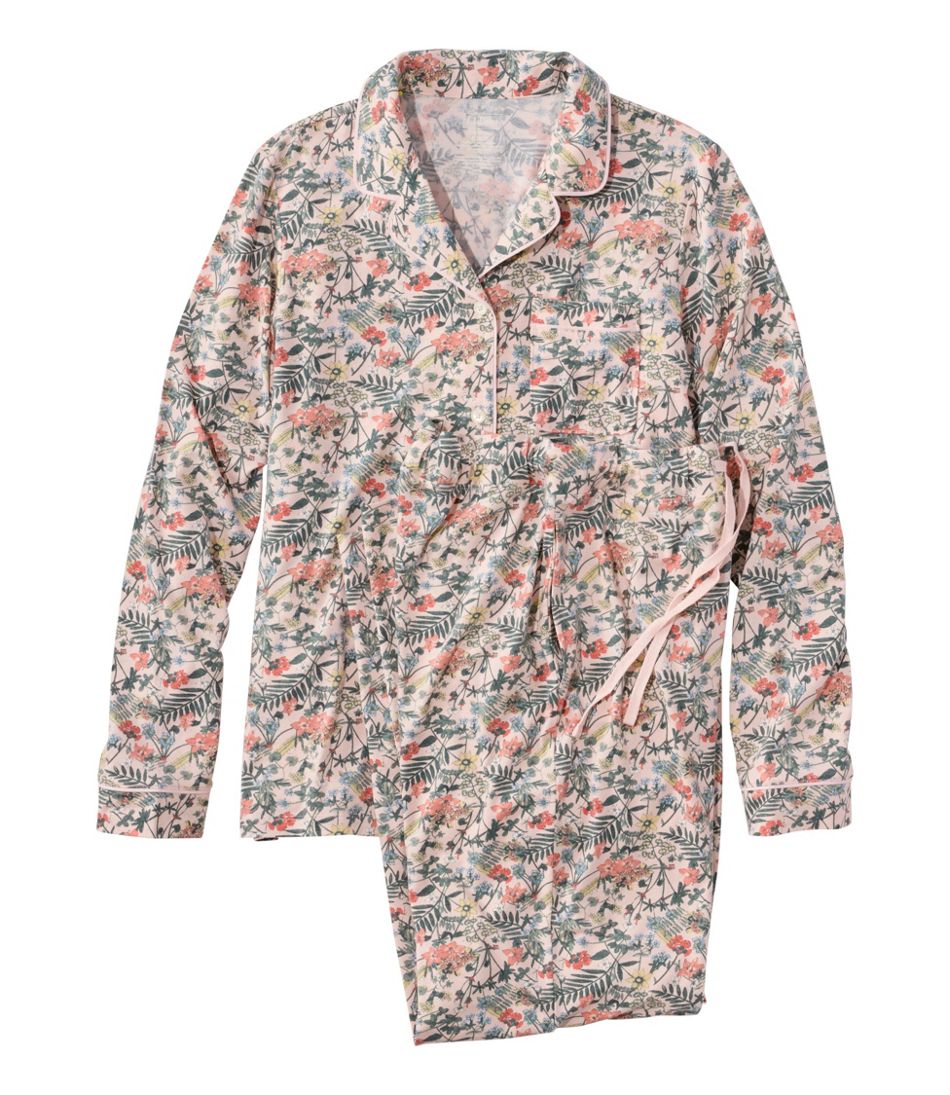 Women's Super-Soft Shrink-Free Pajama Set, Button-Front L.L.Bean Popular