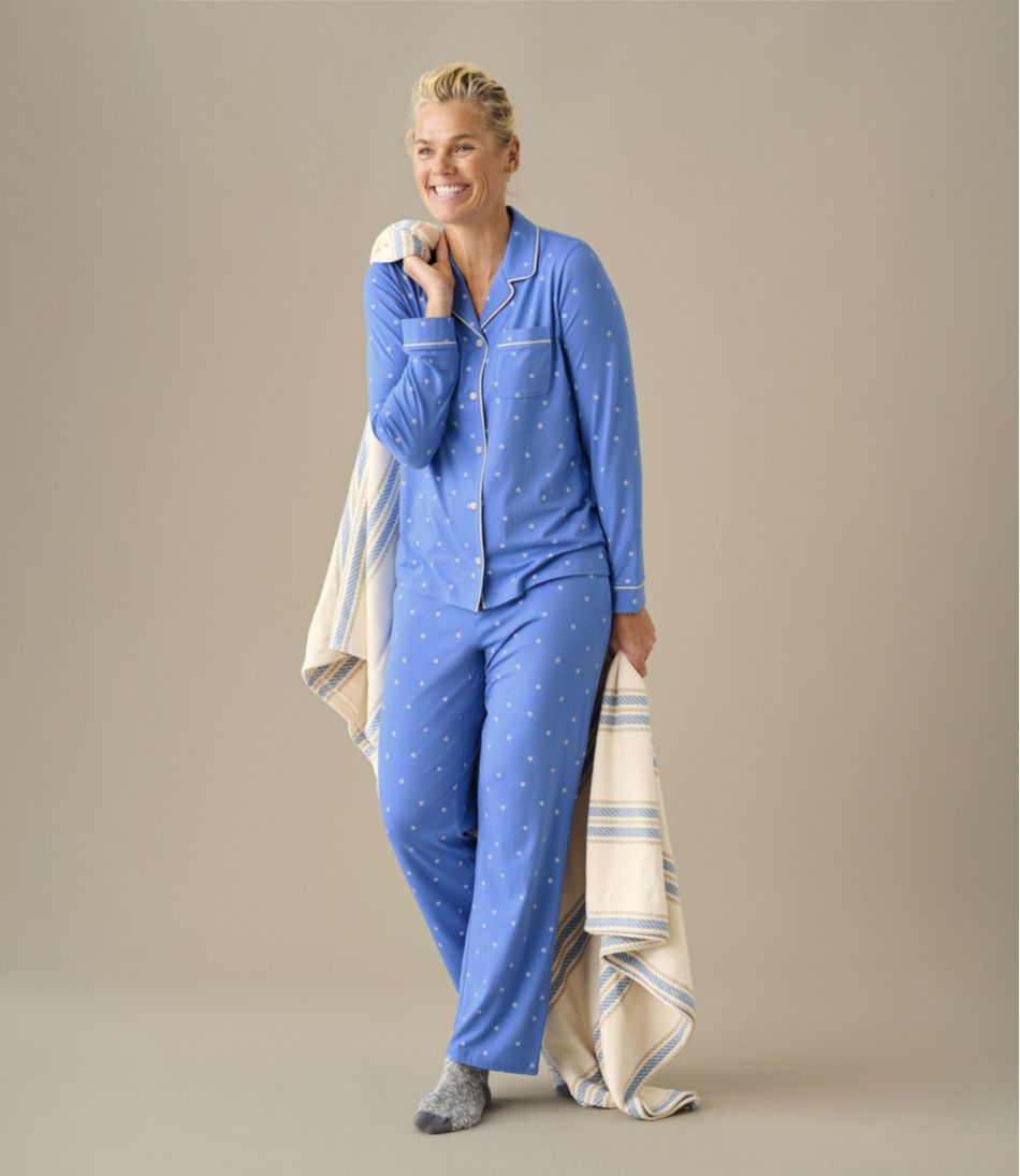 Women's Super-Soft Shrink-Free Pajama Set, Button-Front L.L.Bean Popular