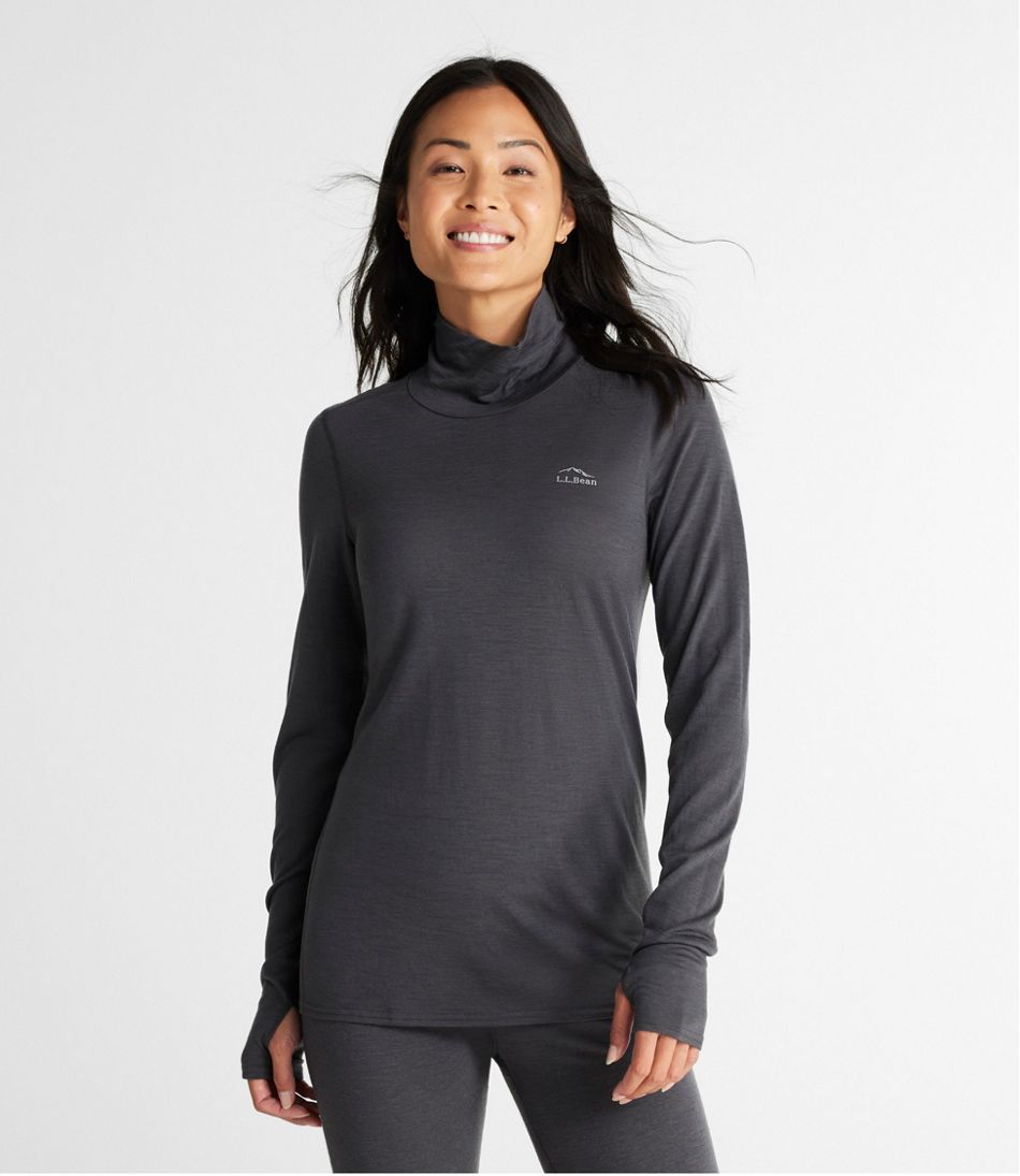 Women's Cresta Wool Ultralight 150 Turtleneck L.L.Bean Featured