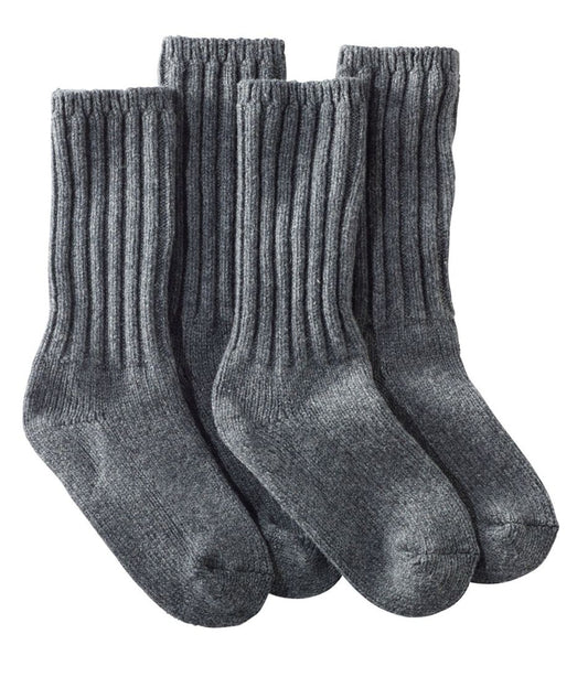 Adults' Merino Wool Ragg Socks, 10" 2-Pack L.L.Bean Essential