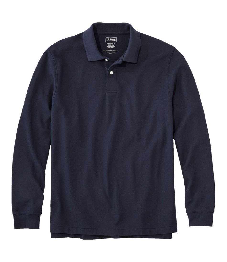 Men's Premium Double L® Polo, Long-Sleeve Without Pocket L.L.Bean Essential